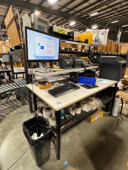 Dehno Work Station 33''x68'' with Computer -Brother Printer -Label Printer