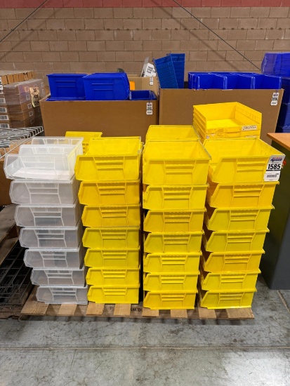 Pallet of Akrobin Storage Bins