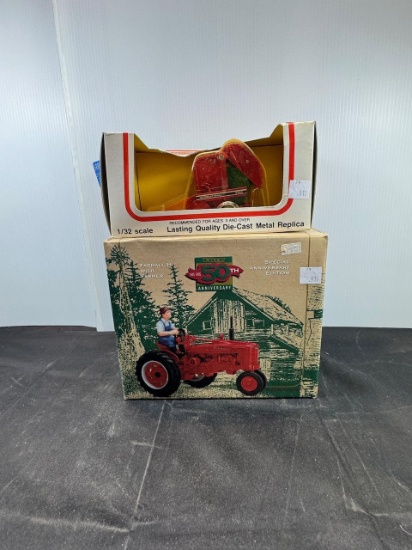 2 Tractors 1 Farmall 50th Anniversary and 1/32 Baler NIB