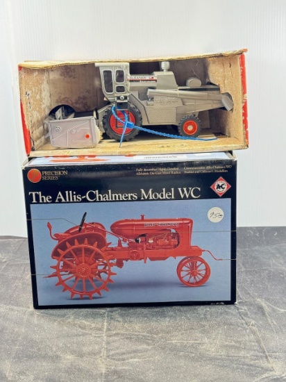 2 1/16 scale Allis Chalmers L2 combine and W.C. Tractor N.I.B.