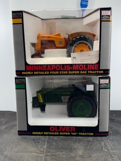 2- 1/16 scale OLIVER super 88- and Moline 4 star super jet N.I.B
