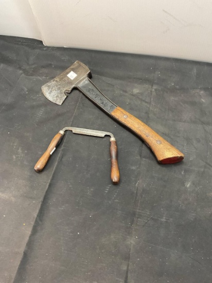 Bridgeport Boy Scout Hatchet and Minature Draw Knife 2Pcs