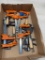 BOX LOT OF 8 SMALL WOODWORKING CLAMPS