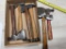 Flat of 6 Hammer and roofing Hatchets, Plumb and more
