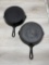 2- Erie No. 8 Cast Iron Skillets, both w. heat rings