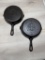 2- Griswold no. 6 Cast Iron Large Block Skillets