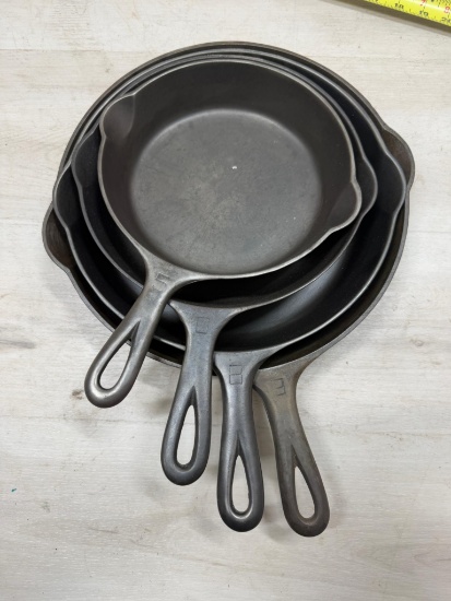 Griswold Small Block Logo Skillet Set, nos. 5,6,8,9