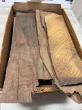 LARGE BOX LOT OF EARLY FURNITURE RESTORATION VENEER