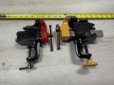 Challenge Clamp on bench vise and unmarked bench vise