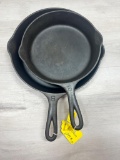 2- Griswold Large Block Skillets, no. 6 and 8