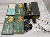 2- Griswold Food Processors and 4 Patty Mold Sets, and more