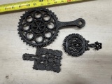 3- Griswold Marked Cast Iron trivets
