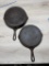 Victor no. 8 and no. 9 Cast Iron Skillet, both w/ heat rings