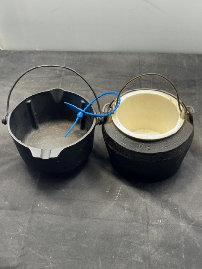 Erie Heating pot and Griswold ash tray