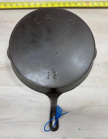 Erie No. 12 Cast Iron Skillet w/ heat ring