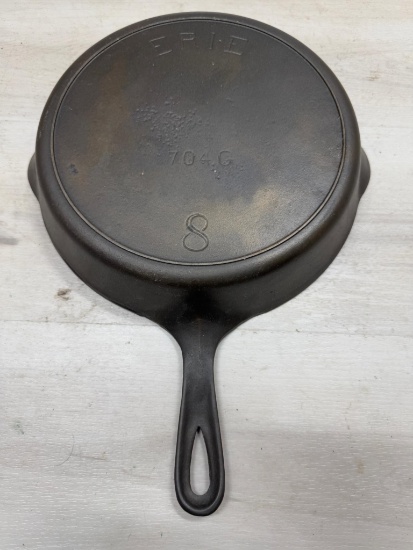 Erie No. 8 Cast Iron Skillet w/ heat ring