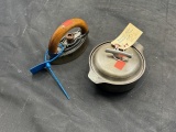 Griswold #63 Toy Casserole with lid and mini sad iron