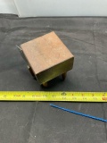 Salesman sample Butcher Block with sample Meat Cleaver