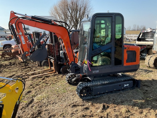 (Inv.42309) New Unused 2024 Agt MY50R Mini Excavator, Swing Boom, Enclosed Cab SN# MY50R2024X0000087