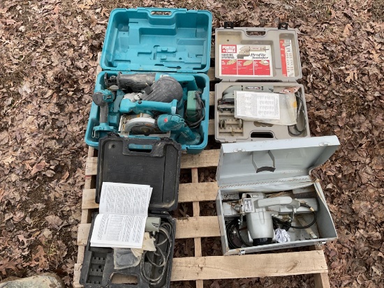 Pallet Lot, Electric Tools, Profile Sanders, Porter Cable Port A Plane, Makita Cordless Tools no