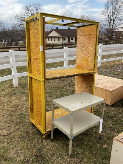2 Shelf steel Shelf, Metal 2 Shelf Table