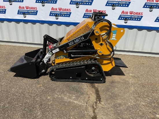 New Unused AGT Model MX-MRT14 Compact Track Loader, 15 Hp Gas Engine, Bucket, Aux. Hydraulics