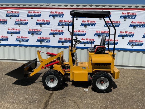 New Unused AGT Model KRW23 Articulated Wheel loader, 23 Hp Gas Engine, 4 Wheel Drive, LED Lights