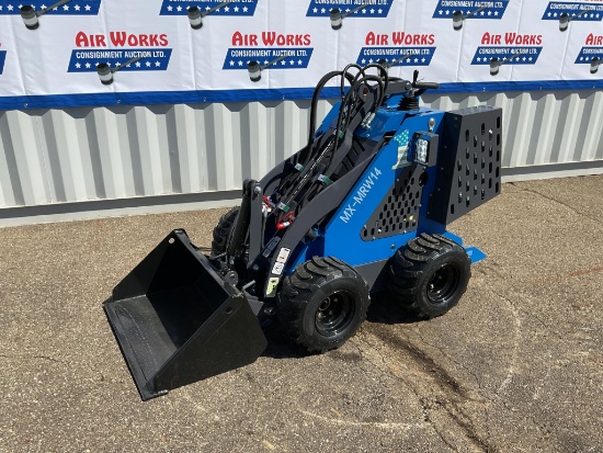 New Unused AGT Model MX-MRW14 Compact Loader, 15 Hp Gas Engine, Bucket, Aux. Hydraulics