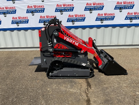 New Unused AGT Model YSRT14 Compact Track Loader, 13.5 Hp Gas Engine Bucket, Aux. Hyd, Rubber Tracks