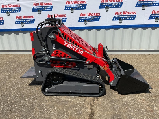 New Unused AGT Model YSRT14 Compact Track Loader, 13.5 Hp Gas Engine Bucket, Aux. Hyd, Rubber Tracks