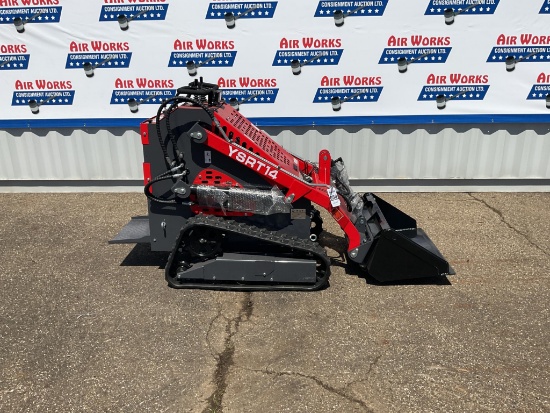 New Unused AGT Model YSRT14 Compact Track Loader, 13.5 Hp Gas Engine Bucket, Aux. Hyd, Rubber Tracks