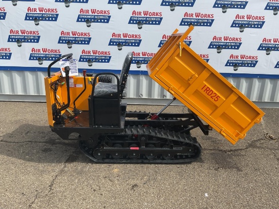 New Unused IR Model IRD25 Crawler Dumper, 13.5 Hp Gas Engine, 3 Speeds Up to 10 Mph, Dump Bed