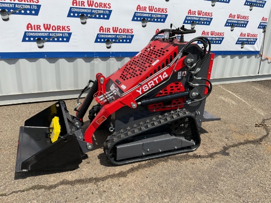 New Unused AGT Model YSRT14 Compact Track Loader, 13.5 Hp Gas Engine Bucket, Aux. Hyd, Rubber Tracks