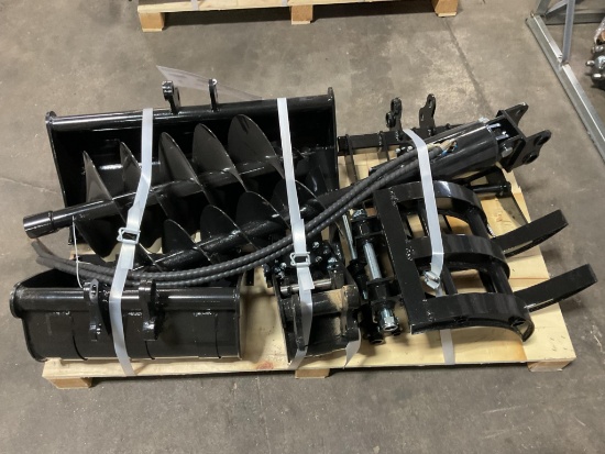 New Unused AGT Model 12EX-ATA Mini Excavator Attachment Set, 9 Pc. set