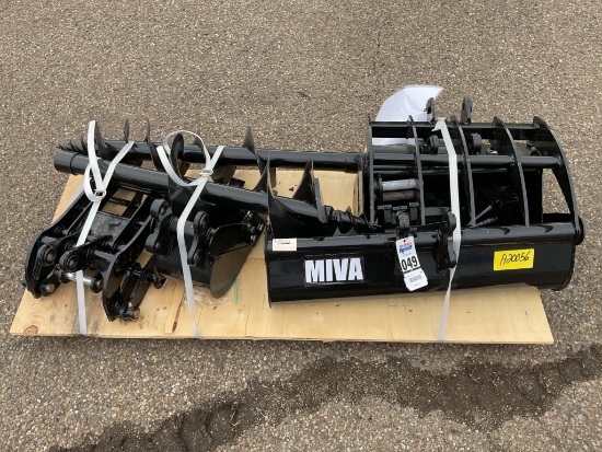 New Unused Miva 9 Pc. Mini Excavator Attachment Set