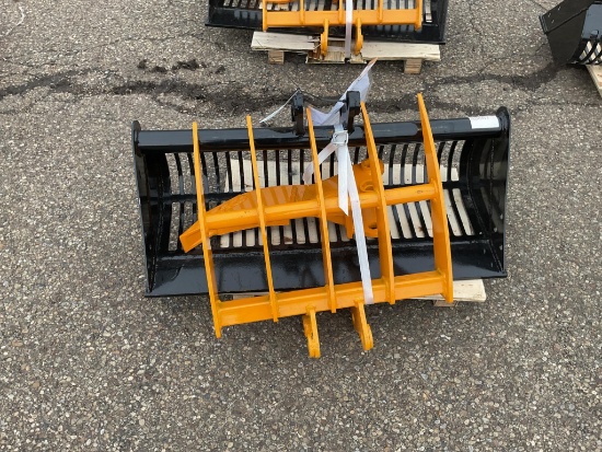 New Unused Miva 3 Pc. Mini Excavator Attachment Set, Includes Rake, Ripper and 32" Sand Bucket