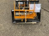 New Unused Miva 3 Pc. Mini Excavator Attachment Set, Includes Rake, Ripper and 32