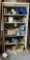 Metal Sliding Door Storage Cabinet With Contents, Electrical Supplies, First Aid Kit, Safety Harness