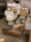 Cart And Contents, Toilet, Door Latches, Tile, Steel Plates