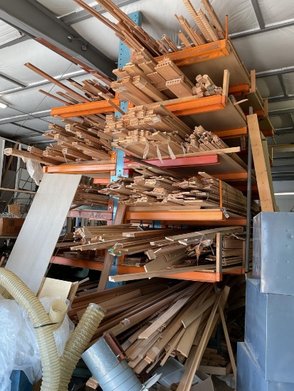 Double Sided Cantilever Lumber Rack, 13' Long x 16' High x 10' Wide, Contents Not Included