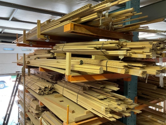 Trim and Molding On The Fifth Tier Of Rack, Up to 16' Long and Various Wood Species