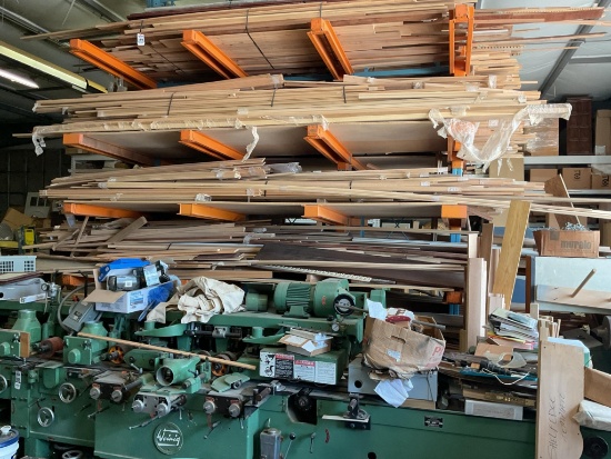 Trim and Molding On The Third Tier Of Rack, Up to 16' Long and Various Wood Species