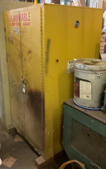 Flammable Storage Cabinet With Stain and Paint Contents