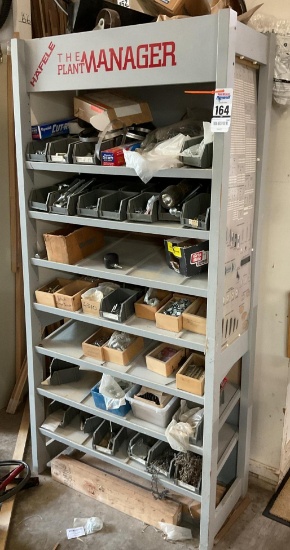 Storage Cabinet With Contents, Misc Screws And Bolts