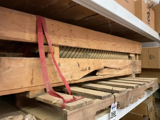 Contents Of 4th Shelf Of Lot 105, 2 Used Rubber Drums For 37" Wide Belt Sander, 37" Belt sandpaper