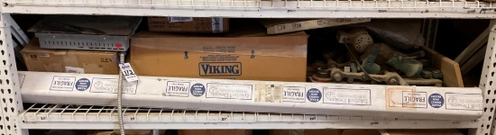 Contents On 2nd Shelf Of Lot 106, Viking Built In Stove Top, Pallet Of Equipment Parts