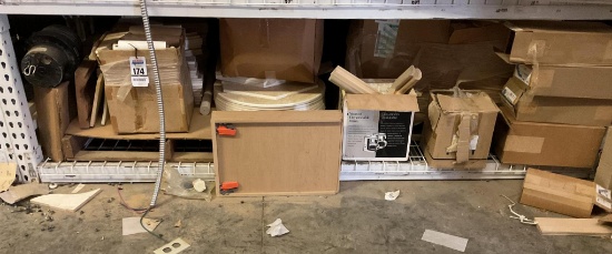 Contents On 1st Shelf Of Lot 106, Wooden Stair Rail Parts, Pallet Of White Finish Wood Parts