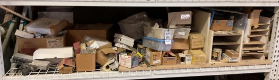 Contents On 2nd Shelf Of Lot 107, Cabinet and Door Hardware, Boxes Of Nails, Adhesive Applicator