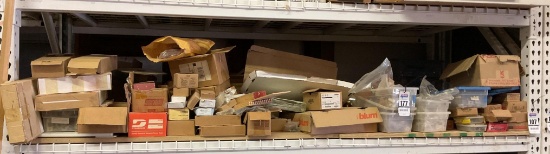 Contents On 3rd Shelf Of Lot 10, Blum Drawer Slides, Cabinet Hardware, Hinges and More