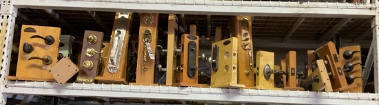 Contents On Shelf Of Lot 107, Large Quantity Of Working Door Latch Displays
